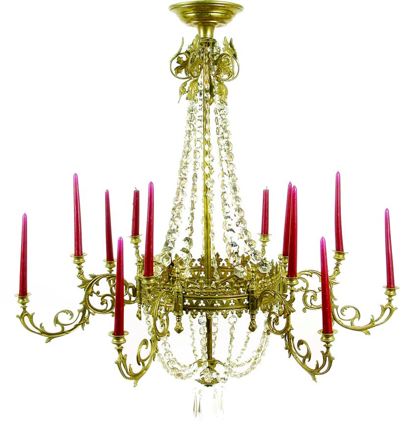 Żyrandol mosiężny Antyki Draculi. Lekcja stylu: dworek polski