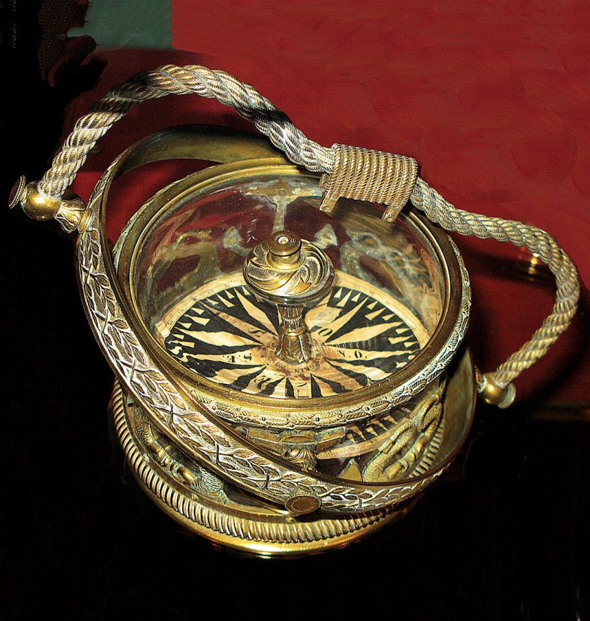 Kompas magnetyczny, XIX w. Z kompasem w podróży