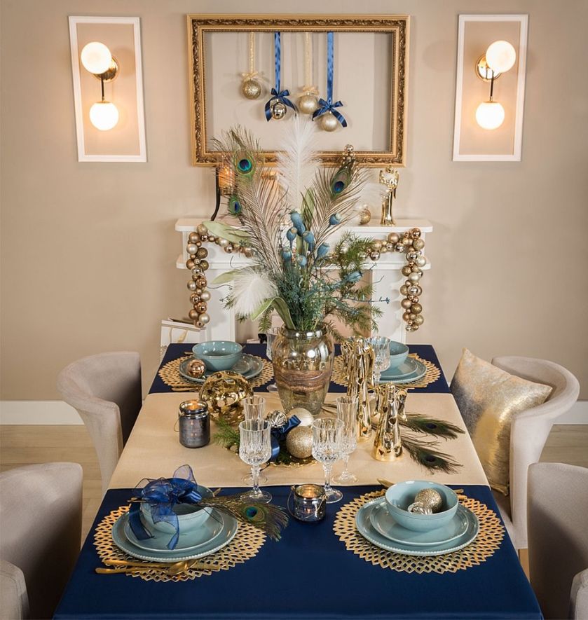 wigilia w stylu glamour – aranżacja stołu