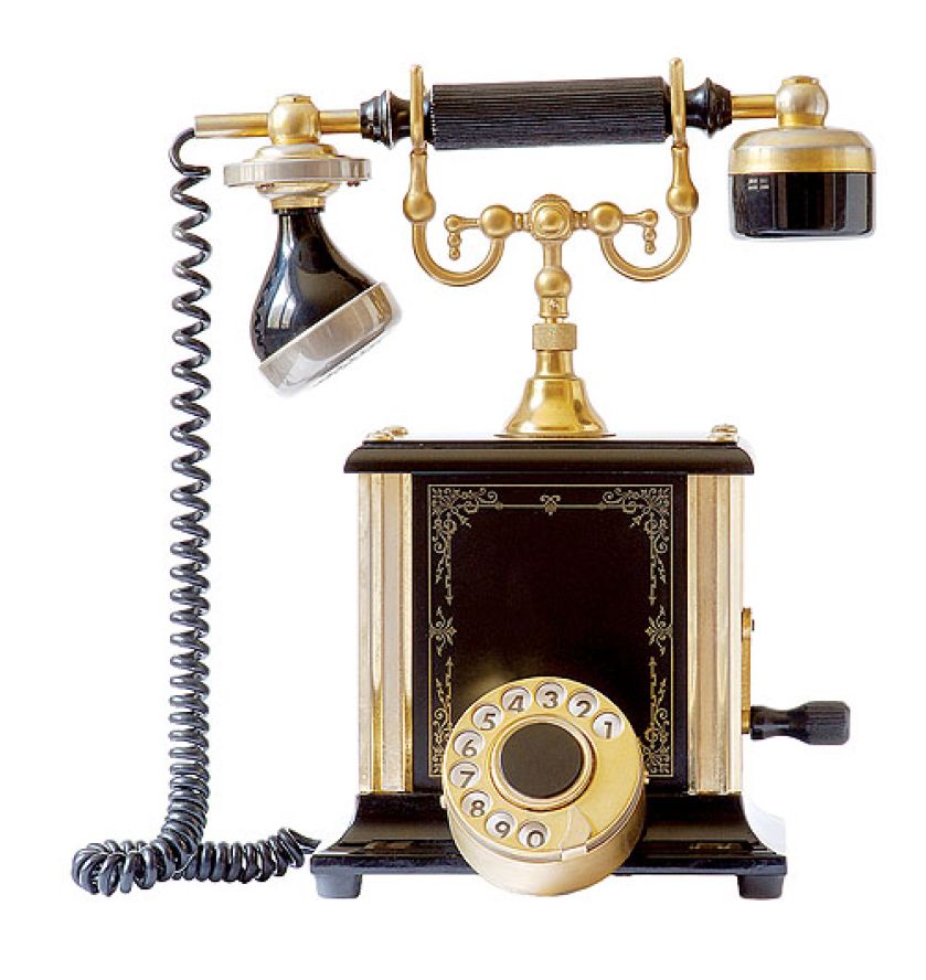 Na korbkę, początek XX wieku. Historia telefonu