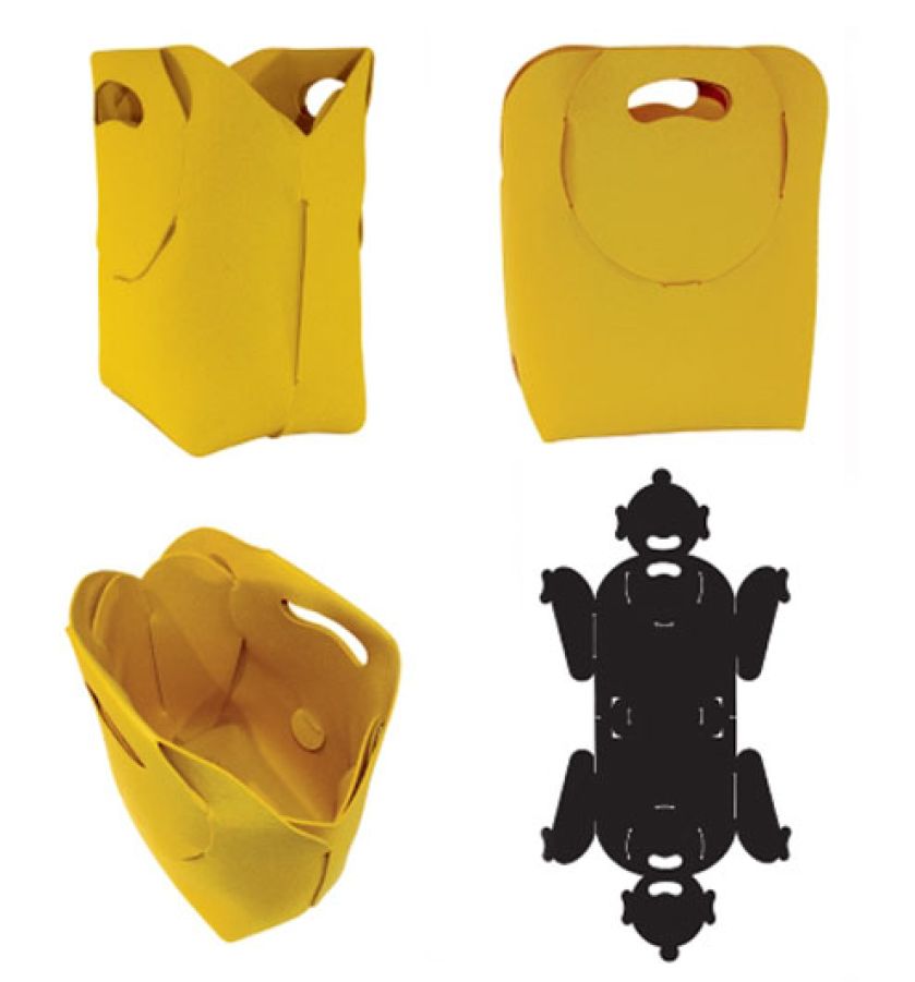 Torba Teady Bear wykonana z jednego kawałka wysokiej jakości filcu wełnianego. Projekt otrzymał nominację do