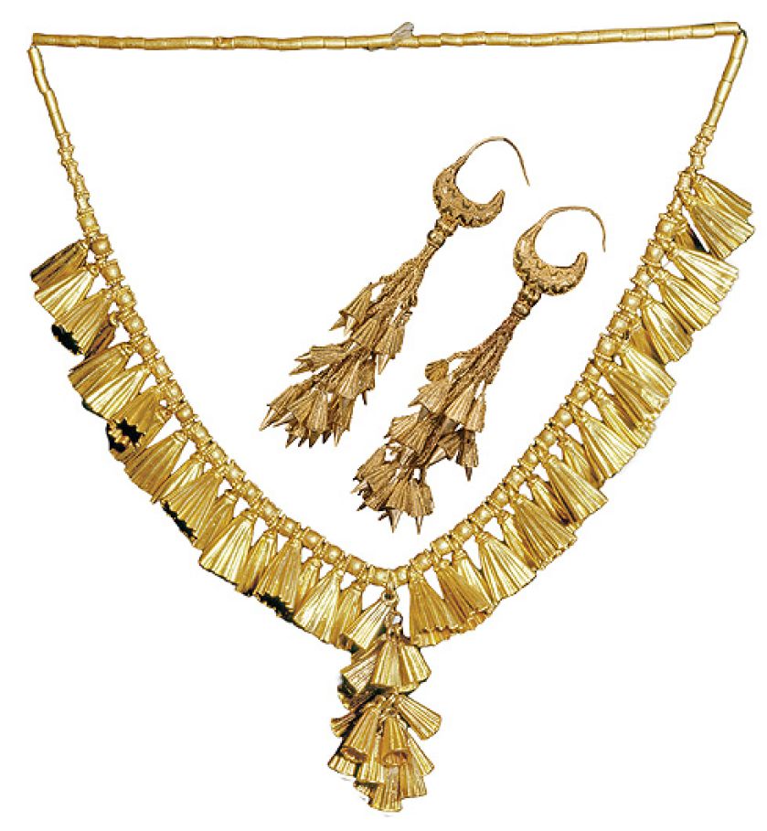 Naszyjnik i kolczyki – północna Mezopotamia, IX-VIII w. p.n.e.