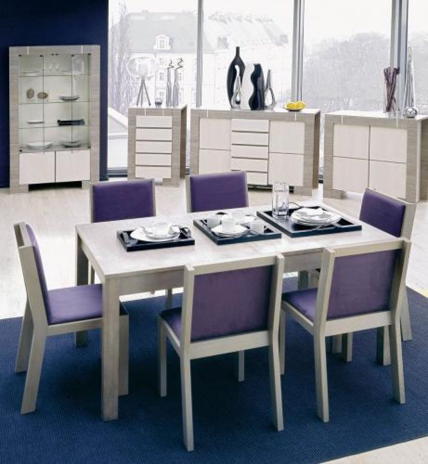 Jadalnia Modern: intarsjowany stół z litego drewna - 799 zł. VOX INDUSTRIE