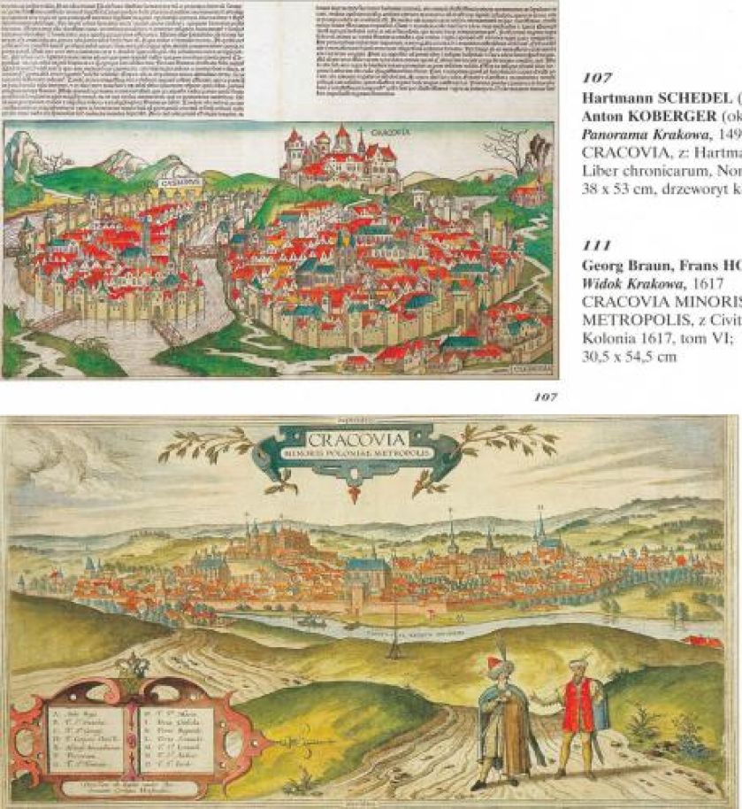 Widok Krakowa, Georg Braun i Frans Hogenberg, 1535-1590, cw 7800 zł, cs 8000 zł, REMPEX.