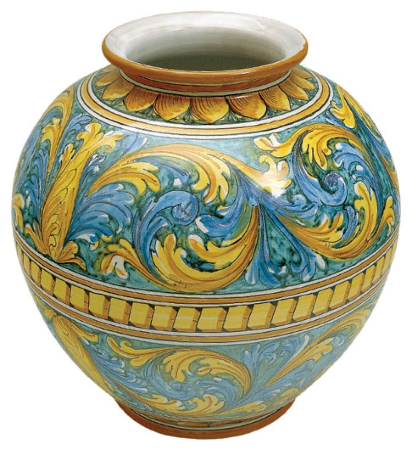 Dekoracyjna waza. Majolika