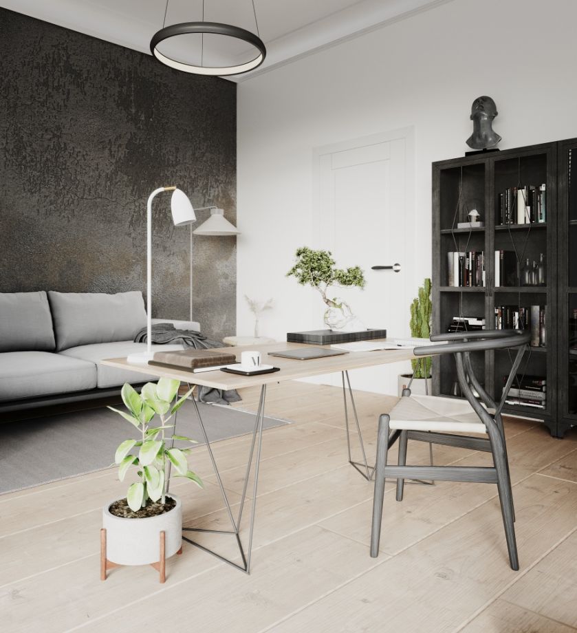 Klasyczne i naturalne wnętrza z nutką industrializmu w domu