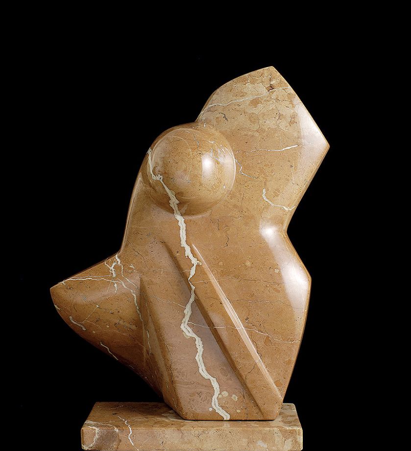 Różowa pani , marmur, 1990 r. Kamienne szczęście