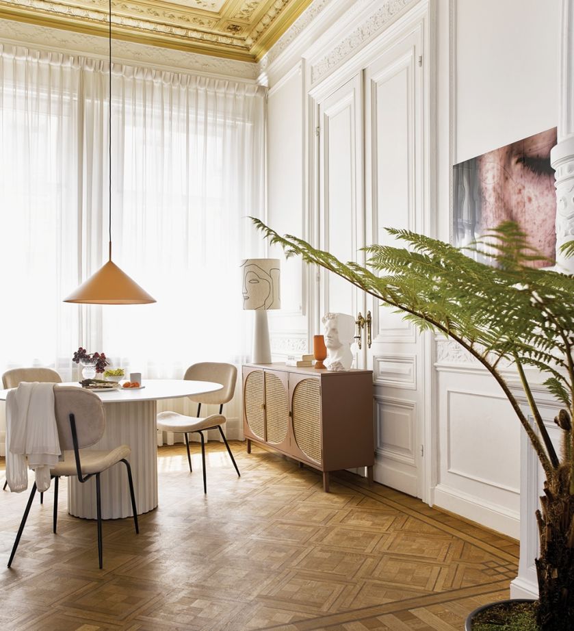 stół okrągły do jadalni aranżacje