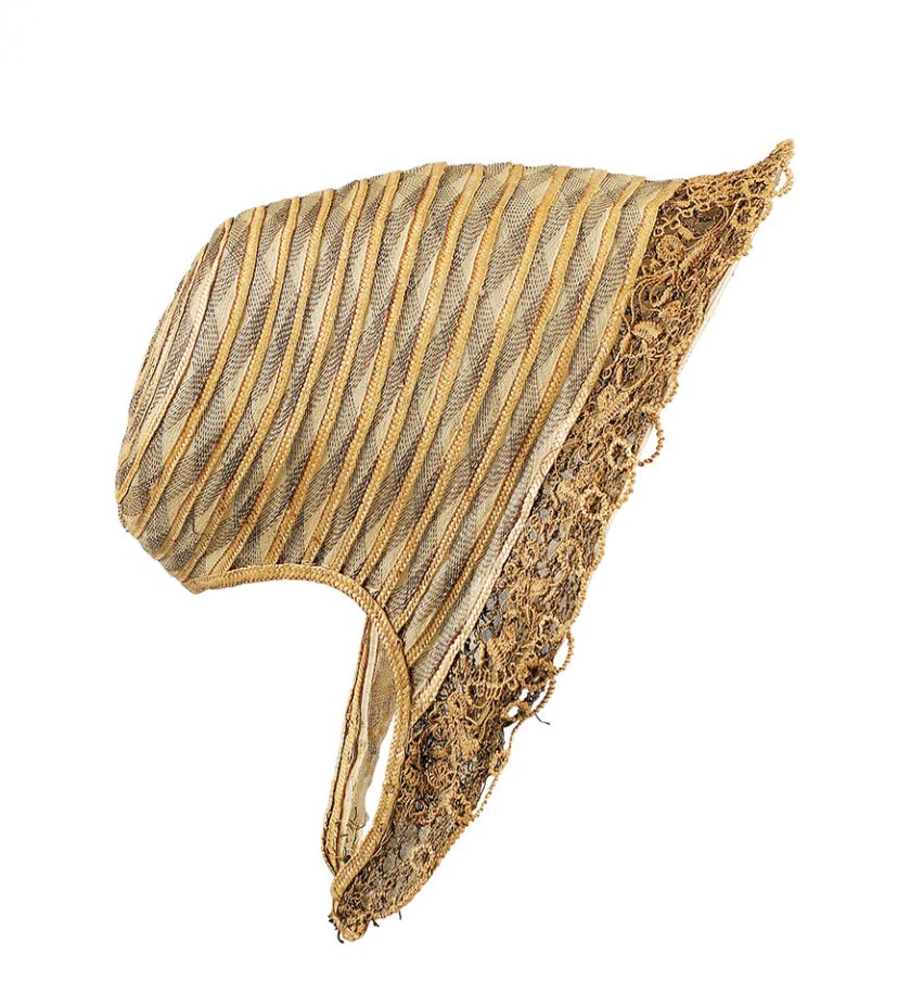 Jedwabno-słomiany bonet, 1888 r. Historia mody: kapelusz słomkowy