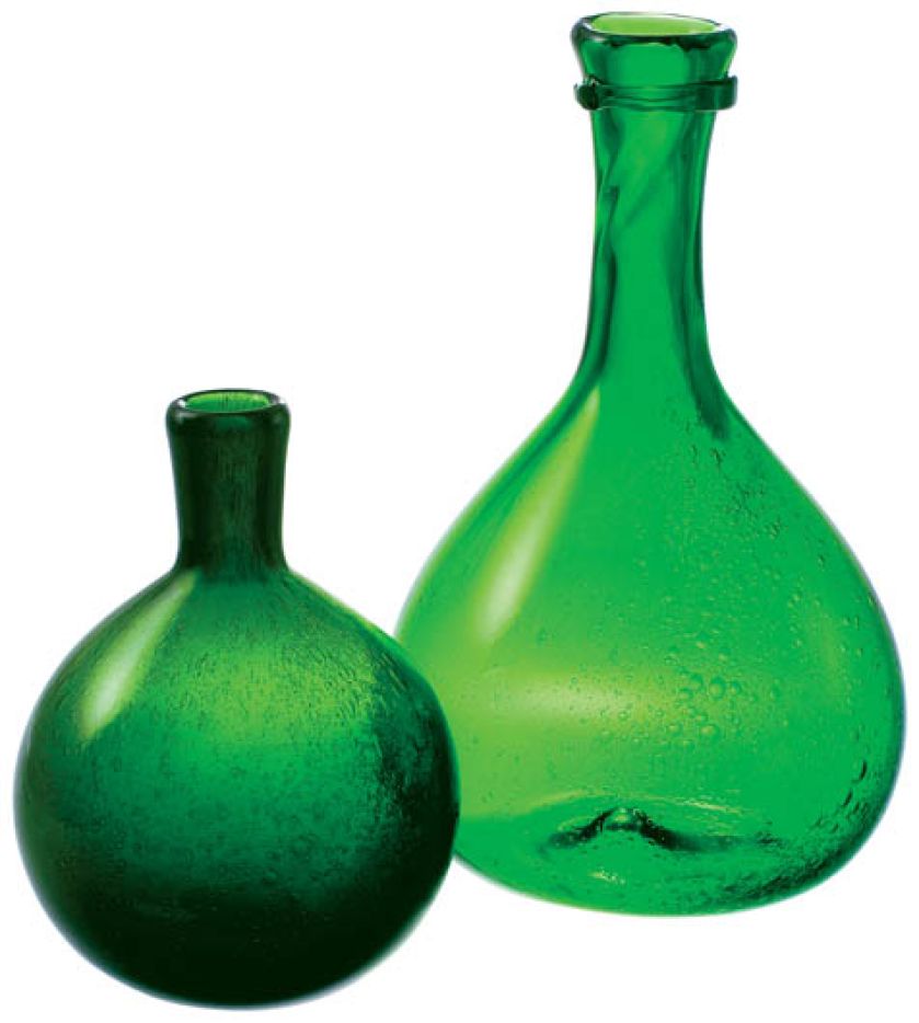 Flakony - szkło sodowe Antico , projekt Zbigniew Horbowy, lata 60.