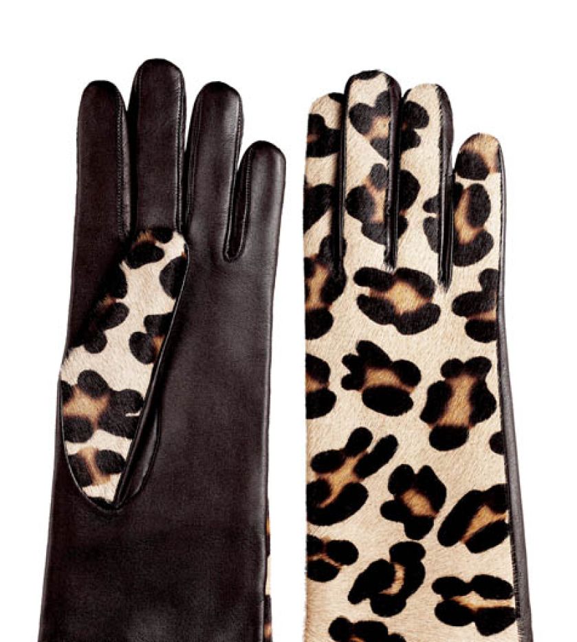 Rękawiczki w lamparcie cętki. Rękawiczki