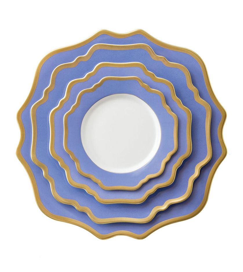 Talerze Indigo Blue Gold, Anna Weatherley, od 64 dolarów, casadeperrin.com