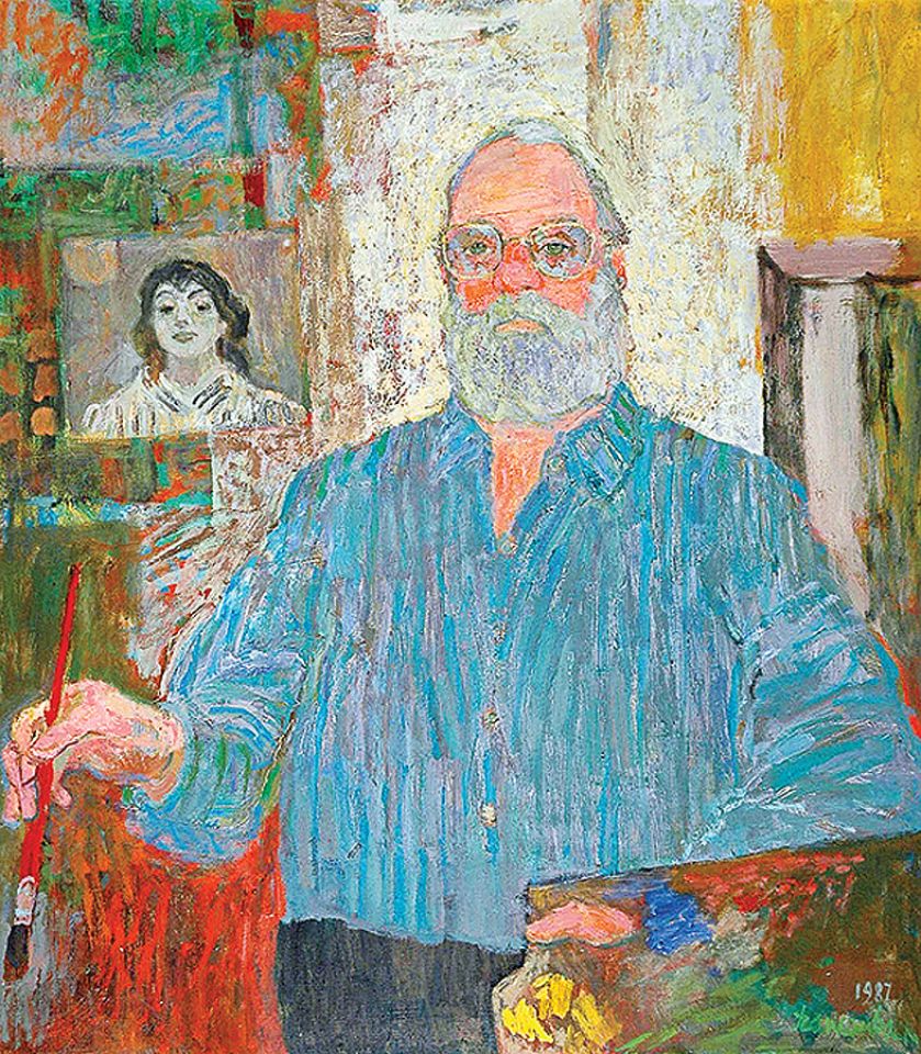 Autoportret , 1987 r. Jan Szancenbach - profesor na wirażu
