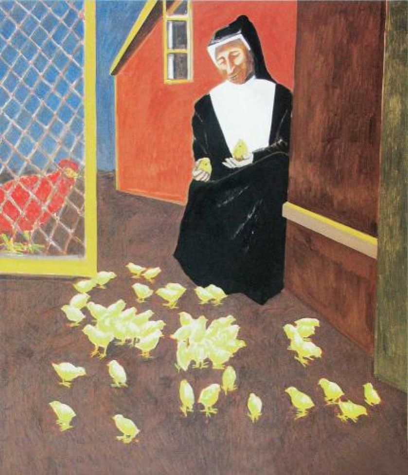 Jarosław Modzelewski Caritas - kurczątka , 1998 r., cw 18 000 zł, niesprzedany, REMPEX.