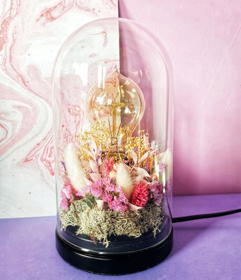 Suszone kwiaty prezent na walentynki