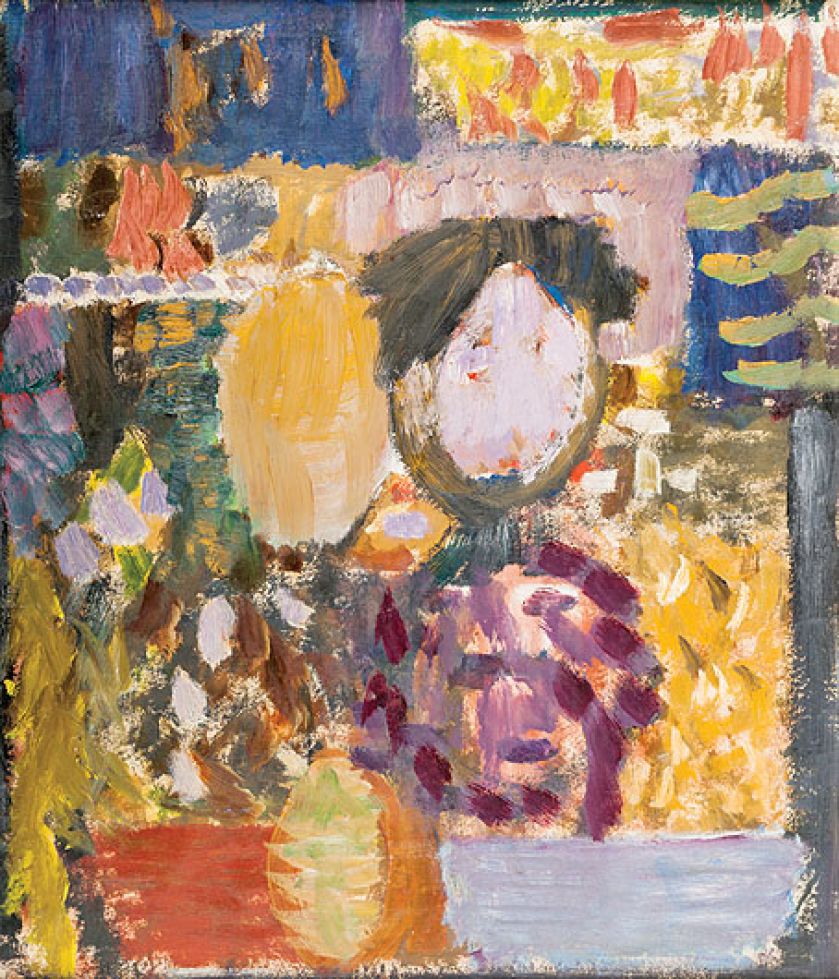 Postać fioletowa we wnętrzu”, ok. 1928 r.,  Artur Nacht-Samborski, Polswiss Art.