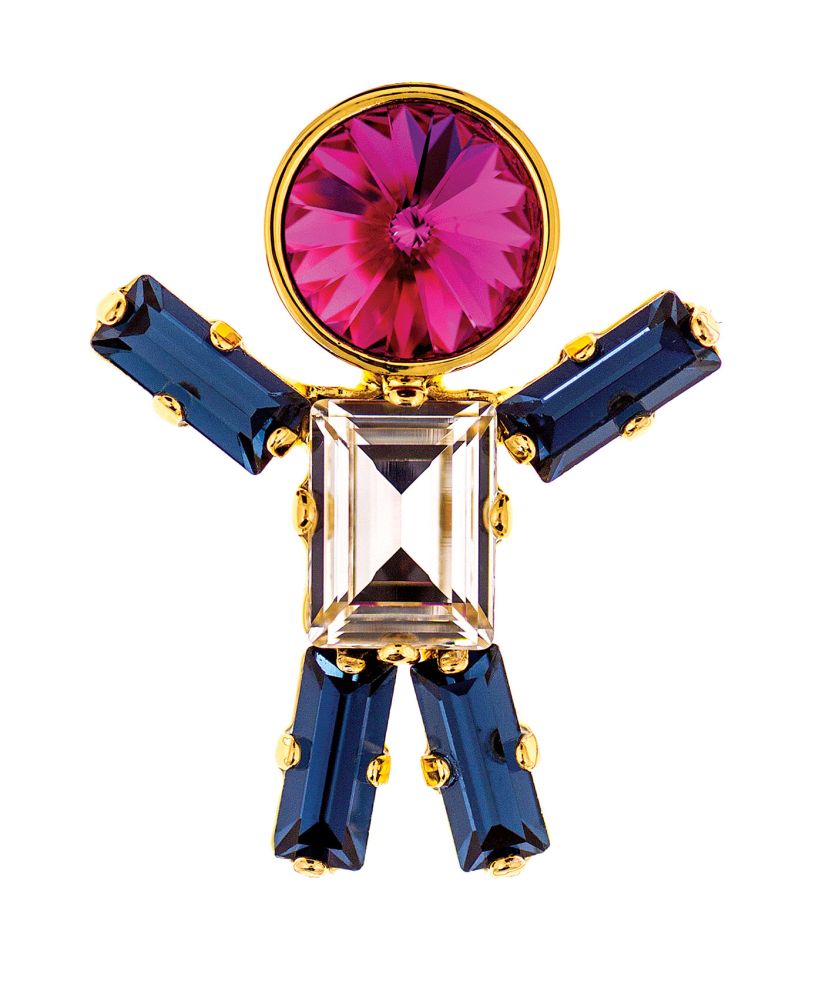 Wisior Franio, wykonany z kryształów Swarovskiego, głowa do wyboru różowa lub czerwona, 10 Decoart