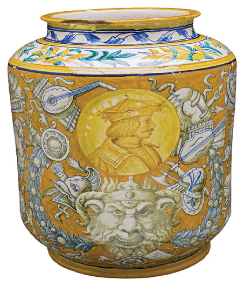 Słoik na lekarstwa, XVI-XVIII w. Majolika