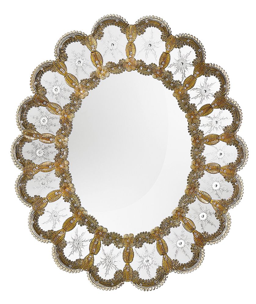 Rama ze szkła murano, MSPACE. Lustra jak płatki śniegu