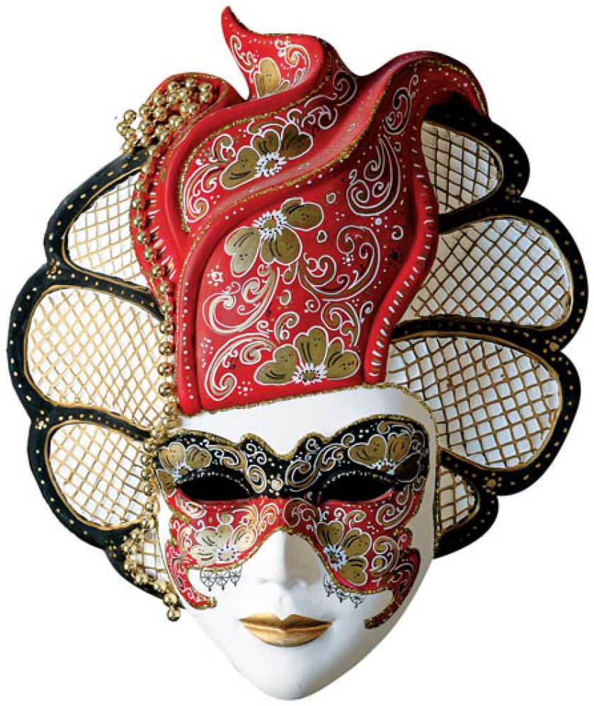 Ręcznie robiona maska w kolorach typowych dla XVIII-wiecznego włoskiego teatru. Fot. Shutterstock.com