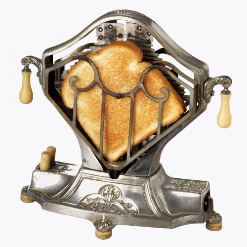 Amerykański toster Universal, nazywany też Sweet Heart, bo kształtem przypominał serce, 1928 r.