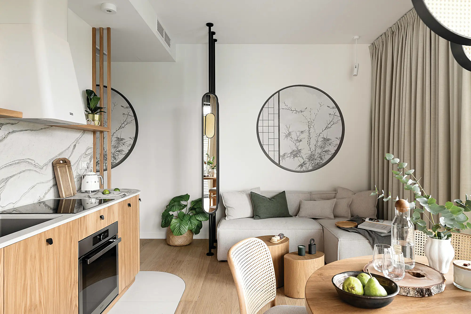 mieszkanie 38 m2 w stylu japandi