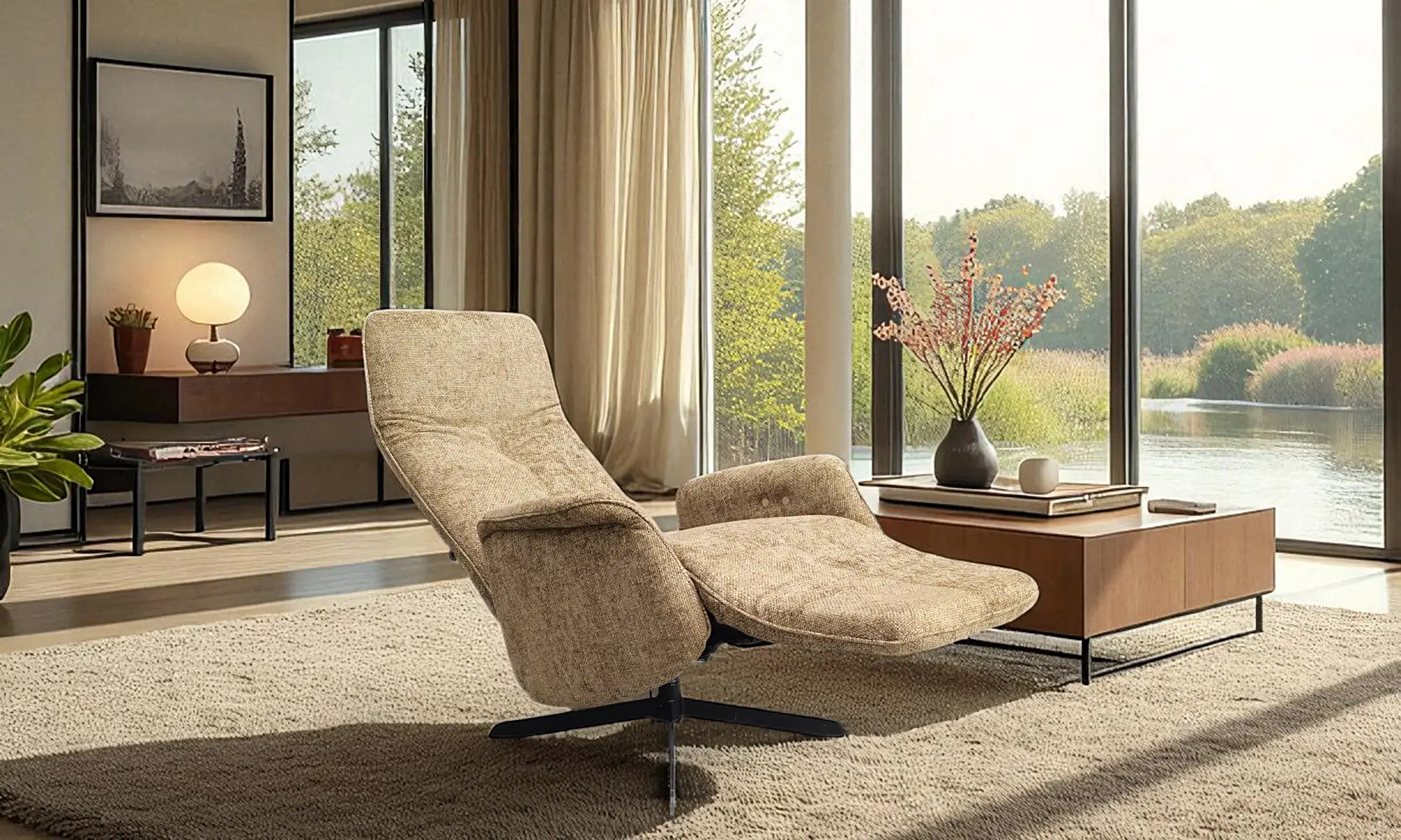 luksusowy fotel rozkładany