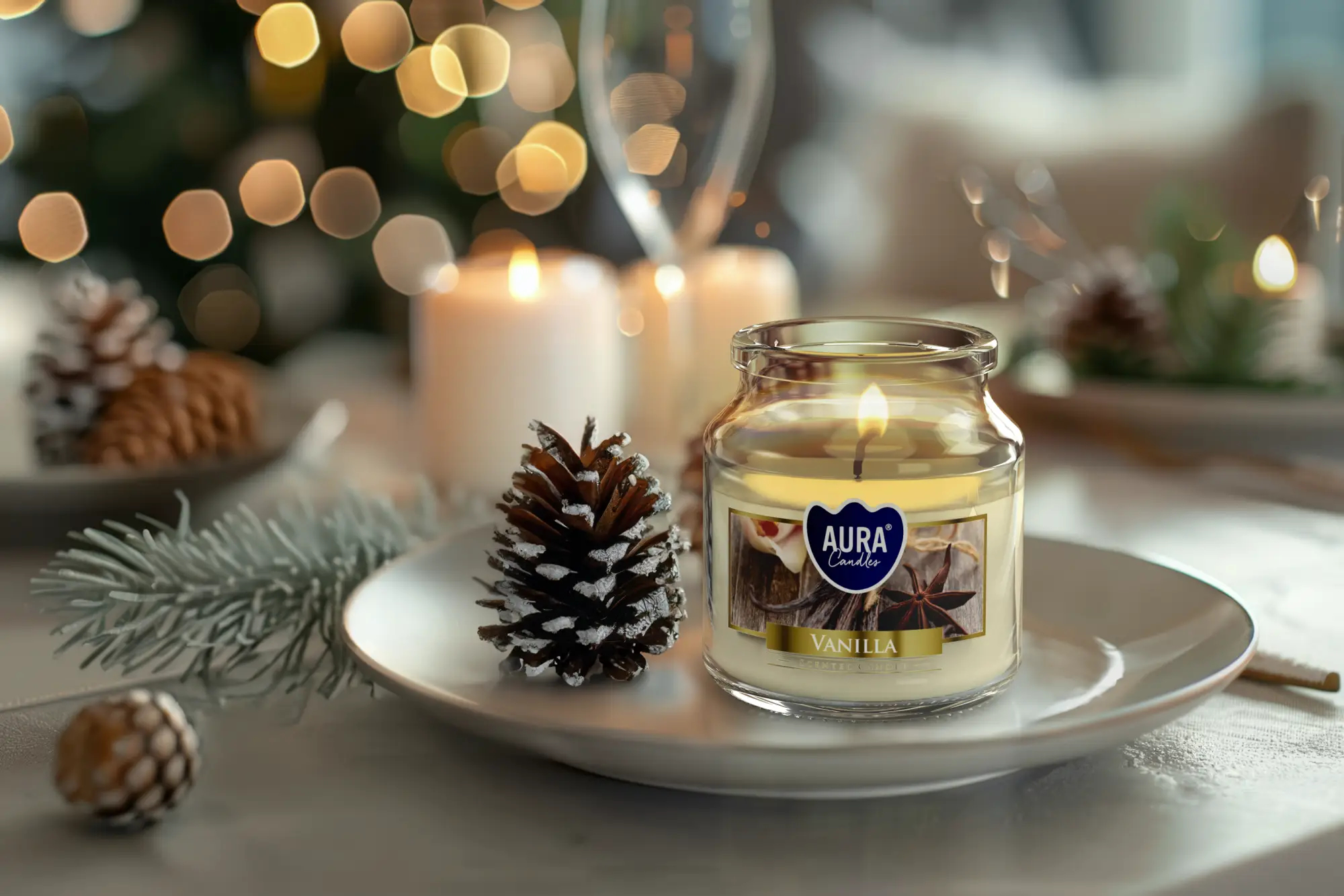 Waniliowe świece zapachowe Aura Candles