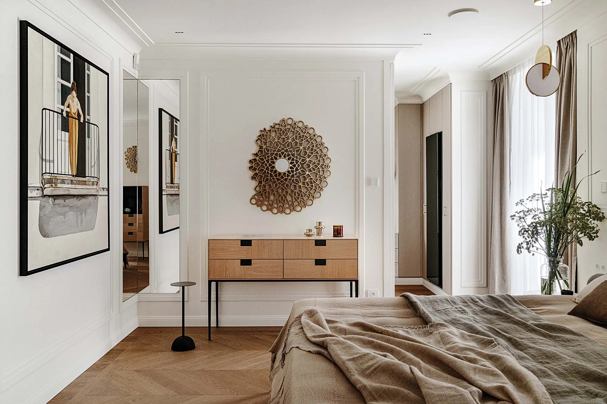 sypialnia w stylu art deco