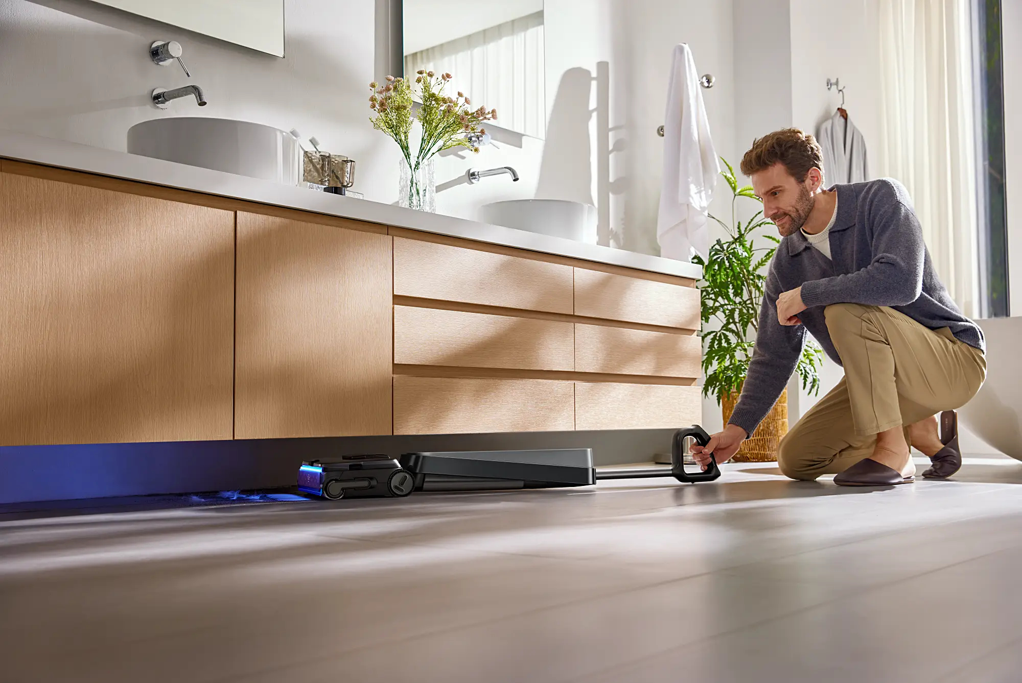 Tineco Floor One S9 Scientist Complete odkurzający pod niskimi meblami
